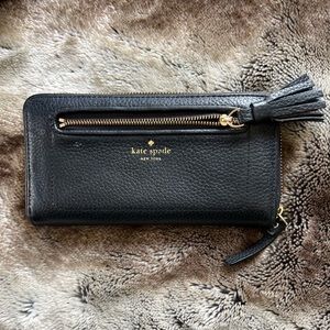 Kate Spade Wellesley Wallet Black Leather